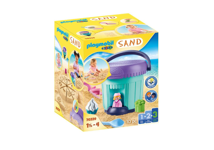 PLAYMOBIL 1.2.3 Secchiello Pasticceria Per Sabbia, Con Formine E Accessori, Gioco Per Bambini 3+ Anni - 6