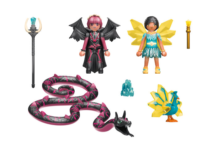 70803 Crystal fairy y bat fairy con animales del alma - Imagen 2